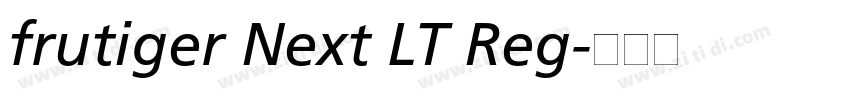 frutiger Next LT Reg字体转换